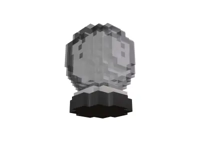 Voxel Crystal Ball V1 004 Low-poly 3D model