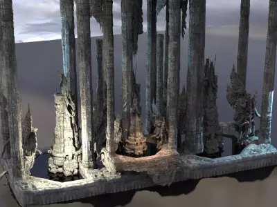 Fallen Angel Blood Font Dark 9 3D model