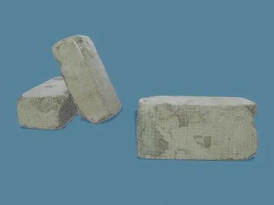 3D Scan Old Silicate Brick 04 Free low-poly 3D model