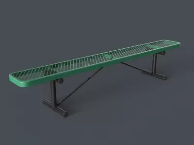 Metal Modern Bench 17 PBR Game Ready Low-poly 3D model