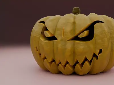 3D maleficent halloween pumpkin 3D model