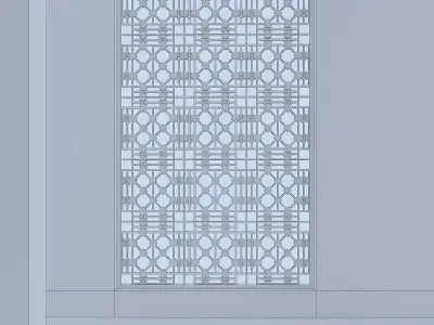 3d screen window with pattern Low-poly 3D model