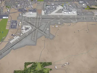 Albuquerque Sunport Low-poly 3D model