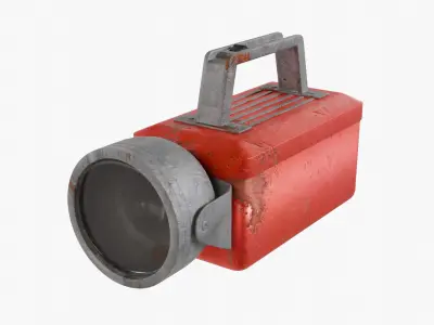 Retro Flashlight 3D model