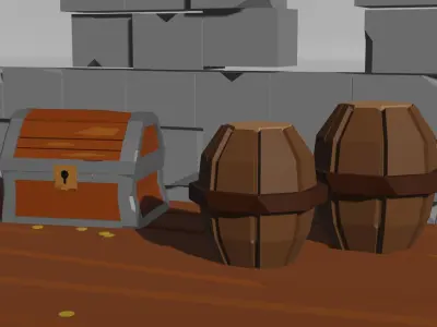 knight room  Low-poly 3D model