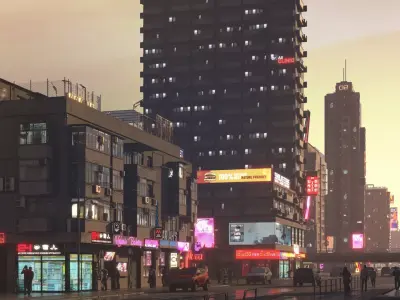 Cyber City Low-poly 3D model