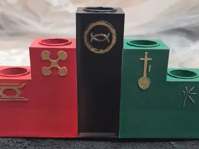 Kwanza Candle Holder 3D print model