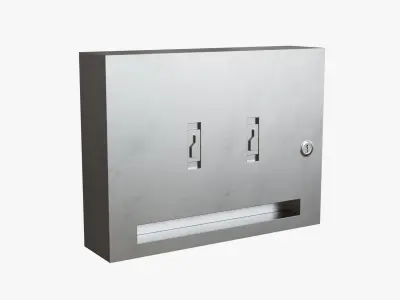 Trash Chute - Wall Mounted model 3D model