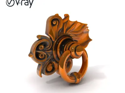 Antique Door Knocker Model Pack Low-poly 3D model