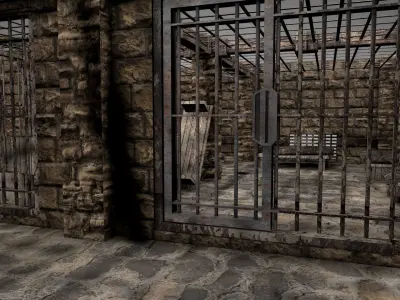 Medieval Prison Block 3D model