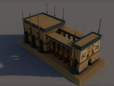 Ancient Egyptian Building Low-poly 3D model order