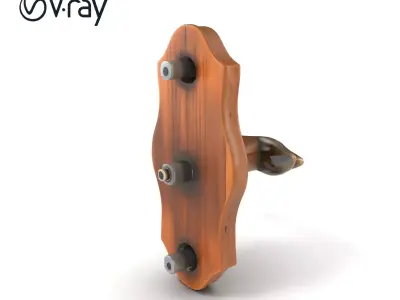 Nature-Inspired Iron Door Handle model pack Low-poly 3D model