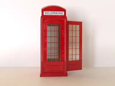 The red telephone box Free 3D model