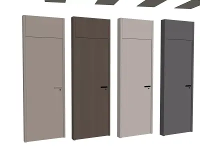door Modern Wooden Interior Door with Furniture architectural 3D model buy