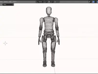 Robot  Rigged Game Ready 5K 15K 20K high Low-poly Low-poly 3D model