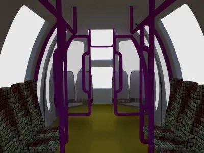 Sci-fi metro train II 3D model