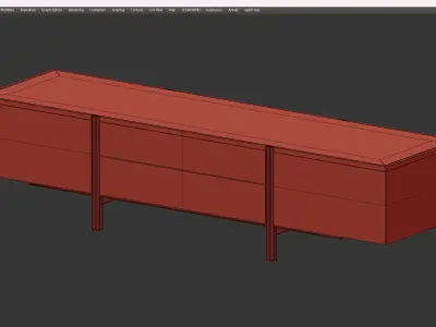 CABINET EDGE TV Low-poly 3D model
