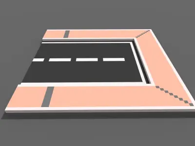 Road Voxel - 9 Low-poly 3D model