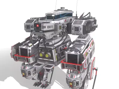 Sci-Fi Mech Low-poly 3D model