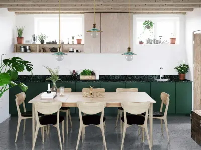 Brass pendant light sku 610 Free 3D model