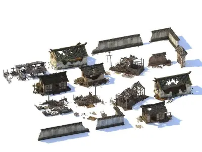 abandoned village OldHouse 3D model