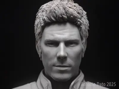 Michael Trucco as Samuel T Anders Bust Printable 3D Model 3D print model