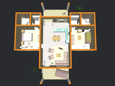 Cottage design 3D model