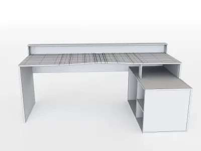 TABLE computer desk with lights 3D model
