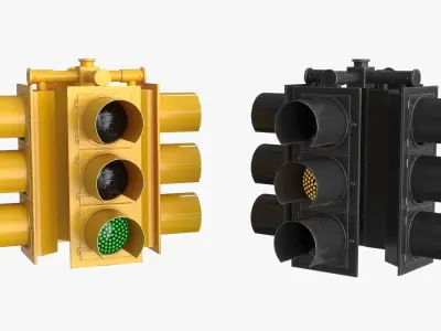 Traffic Light 1 Low-poly 3D model