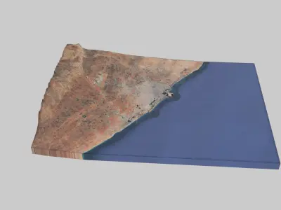 BENGHAZI City Low-poly 3D model