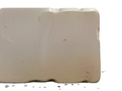 Realistic Worn Concrete Block Low-poly 3D model