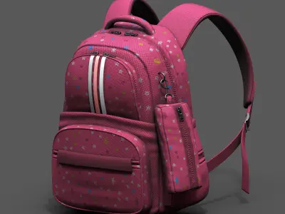 Backpack Camping Generic Color 3d model Generic  Low-poly 3D model