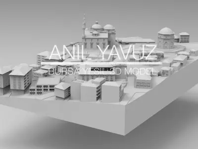 Bursa Yesil District 3D Model - Bursa Yesil Mahallesi 3B Model 3D print model