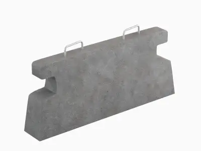 Stone Barrier 03 Low-poly 3D model