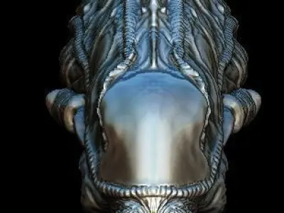 Alien warrior head  3D model