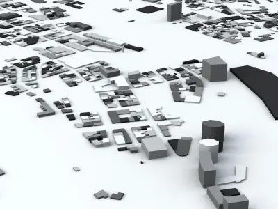 Bergen Streets and Buildings 3D model