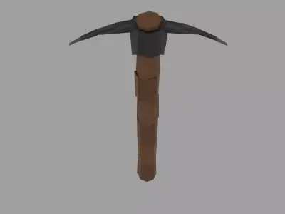 Low-Poly Stylized Pickaxe Game Ready Low-poly 3D model