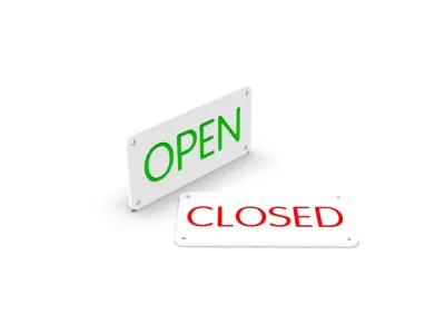 Open and Closed Business Sign Board 3D Printable 3D print model