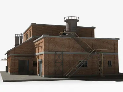 Factory xx25 Low-poly 3D model