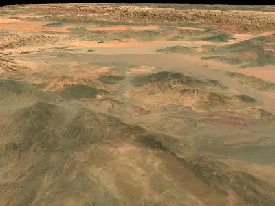 NEOM city topography Saudi Arabia - tile n27 e36 3D model