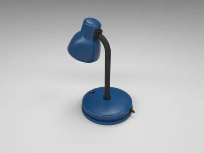 Modern table lamp blue Low-poly 3D model