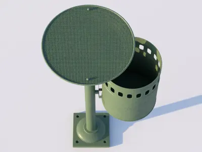vienna public ashtray dustbin 3D model