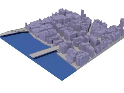 London city tile Level 2 block TQ3280 North East 3D model