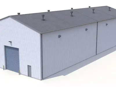 Industrial Building 27 PBR Low-poly 3D model