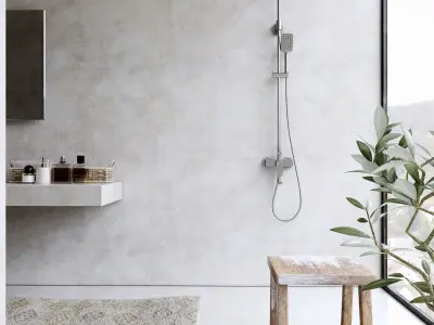 realistic bathroom scene 3D model