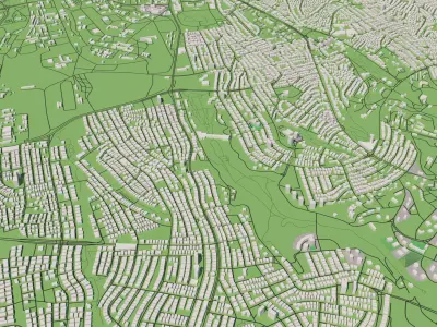 Ankara Turkey 25x25km 3D City Map 3D model