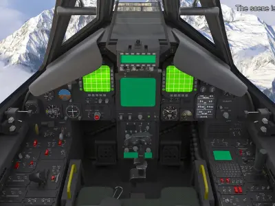  Aircraft Stealth F-117 Nighthawk with Pilot 