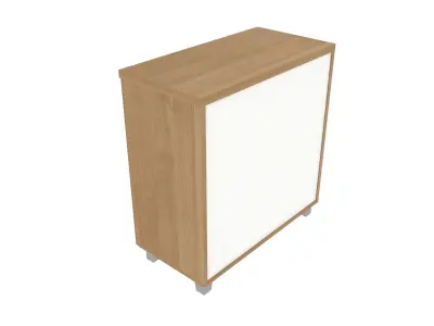 Cabinet wooden with two doors 3D model