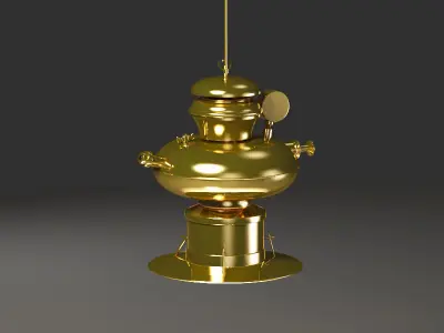 Old pumping gas lamp lighting 3D model