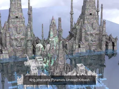 Sci-Fi Egyptian theme 3D Model Pack